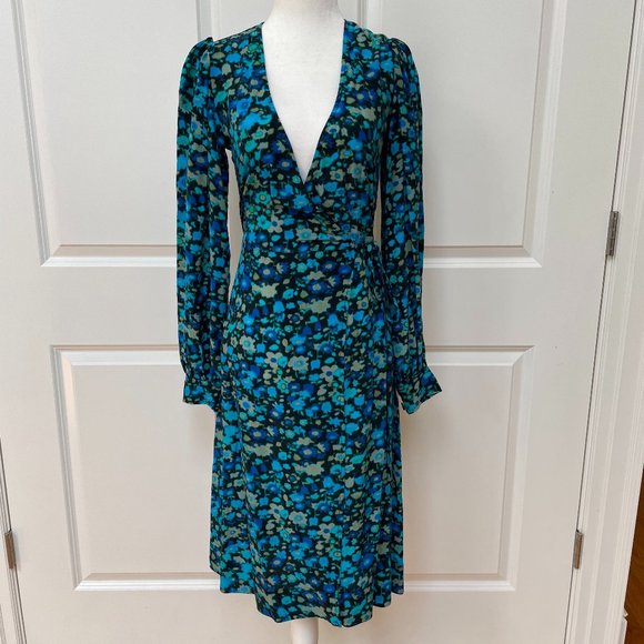 Floral Silk Blend Wrap Dress from GANNI - Picture 6 of 13